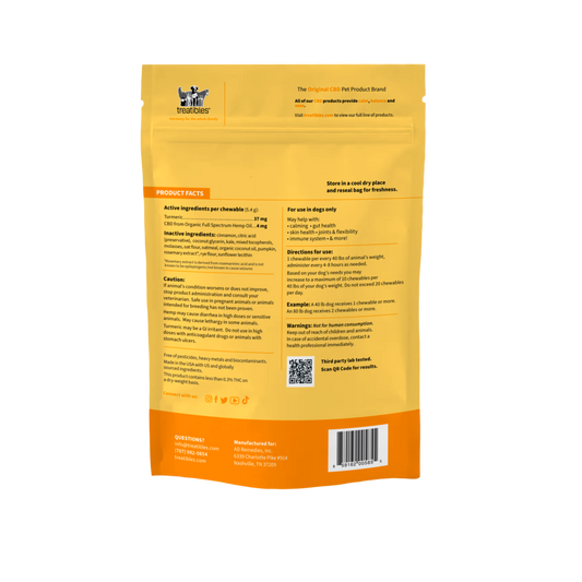 4 mg Treatibles® Pumpkin CBD Chews | 45 Ct.